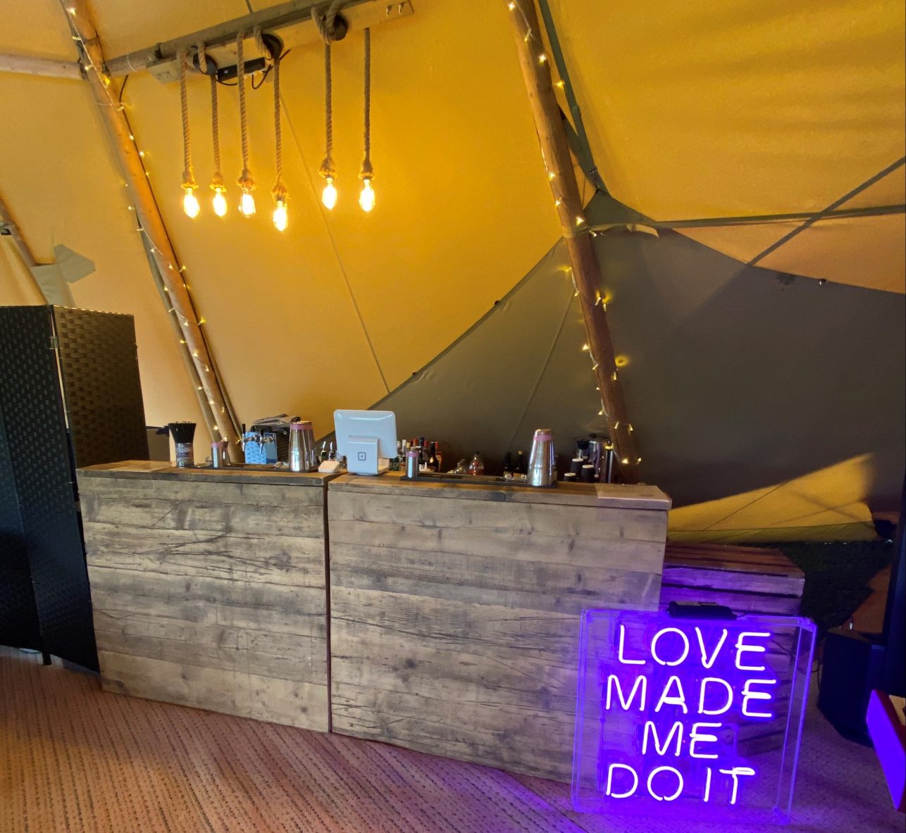 wooden mobile bars for hire