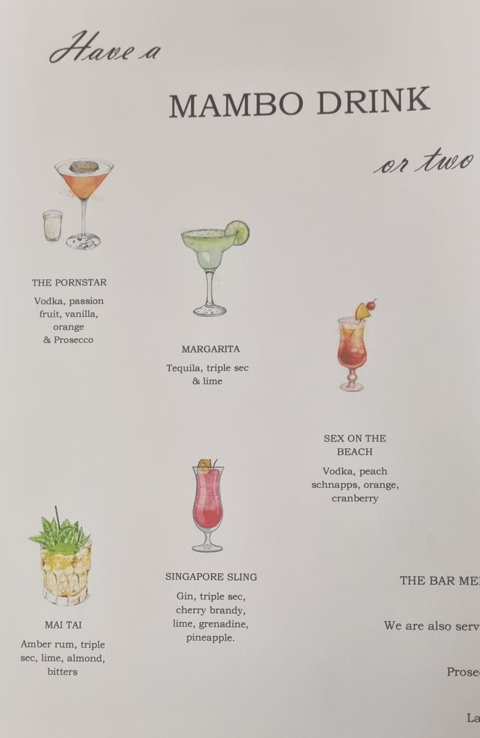 bespoke cocktail menu imagery