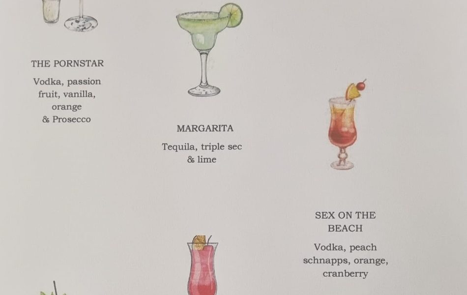 bespoke cocktail menu imagery